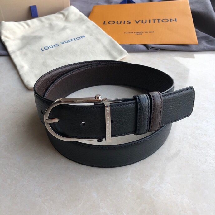 Louis Vuitton Stainless steel buckle cowhide Reversible belt 35mm