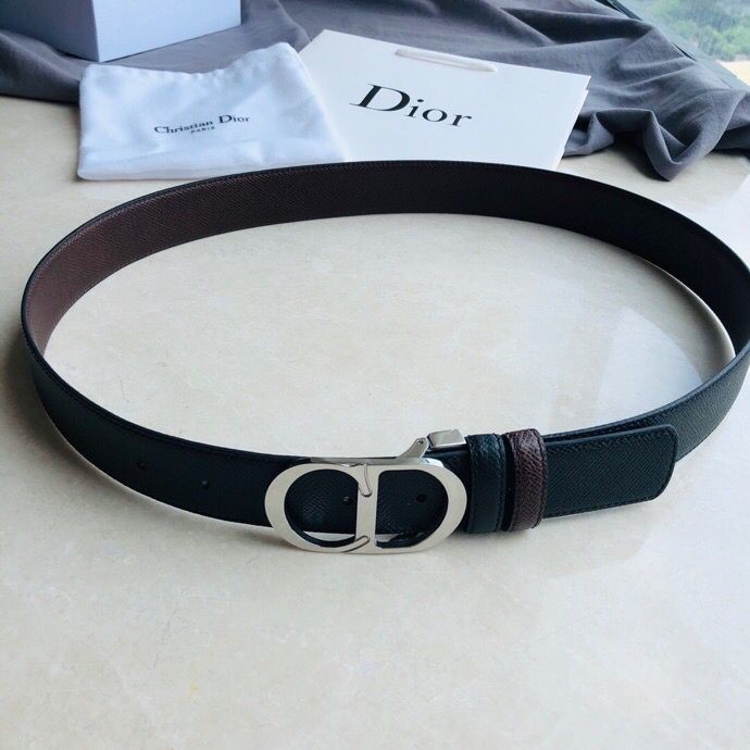 Dior Stainless steel CD buckle men s belt width 3.5cm
