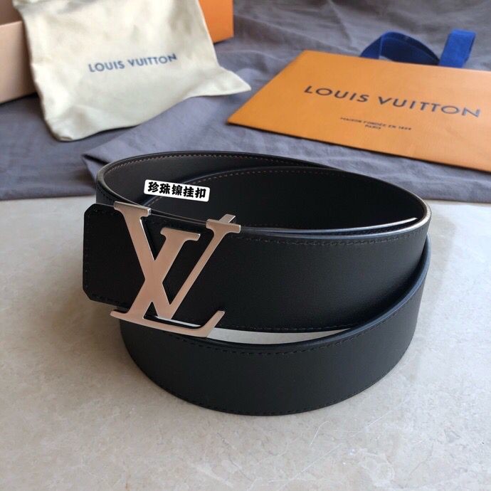 Louis Vuitton Iconic Dark Brown Calfskin Initials Belt