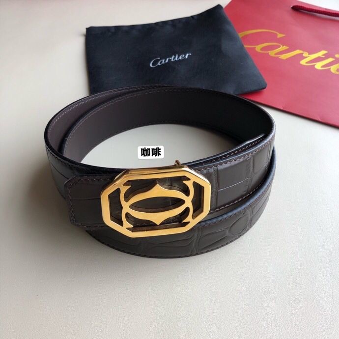 Cartier Stainless steel CC square buckle belt