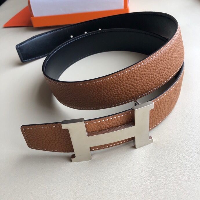 Hermes Togo leather Reversible leather belt 38mm