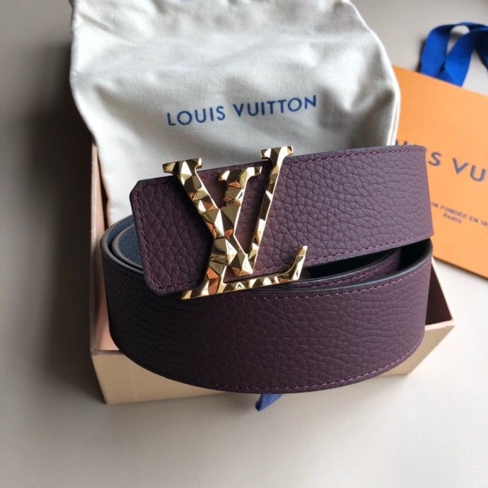 Louis Vuitton Letter Rhombus FACETS Reversible belt 40mm