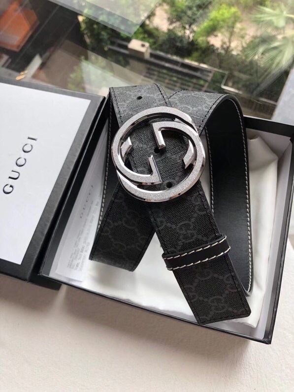 Gucci Men s PVC GG stainless steel metal buckle 38mm belt