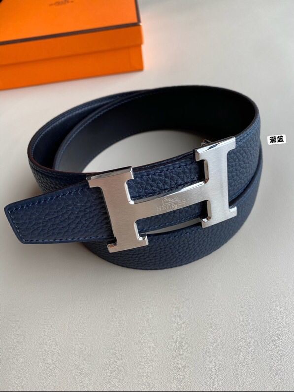Hermes Men s Reversible leather belt 38mm with bottom leather