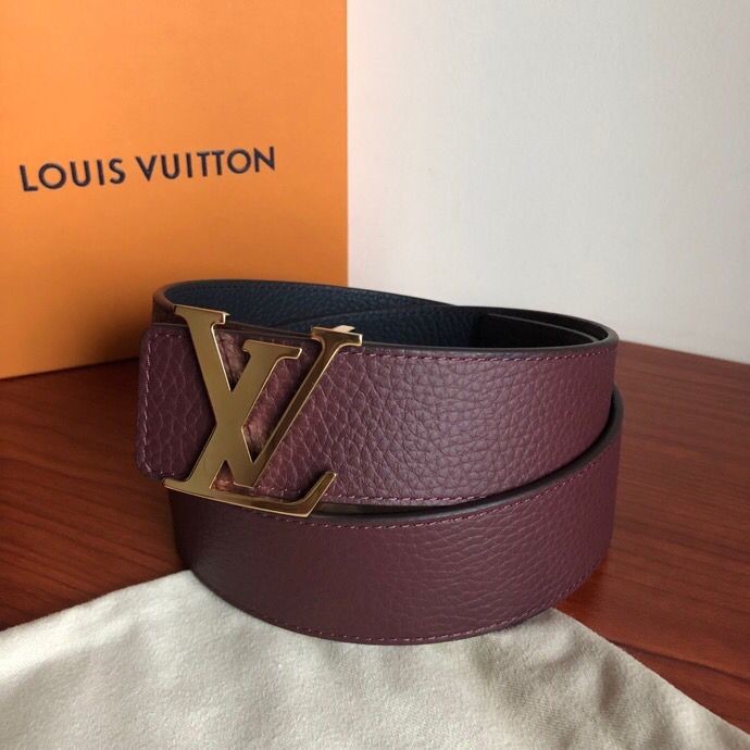 Louis Vuitton Reversible black/natural yellow belt with buckle