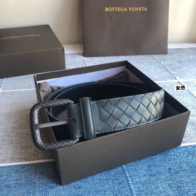 Bottega Veneta Men s hand-woven cowhide buckle belt 3.5cm
