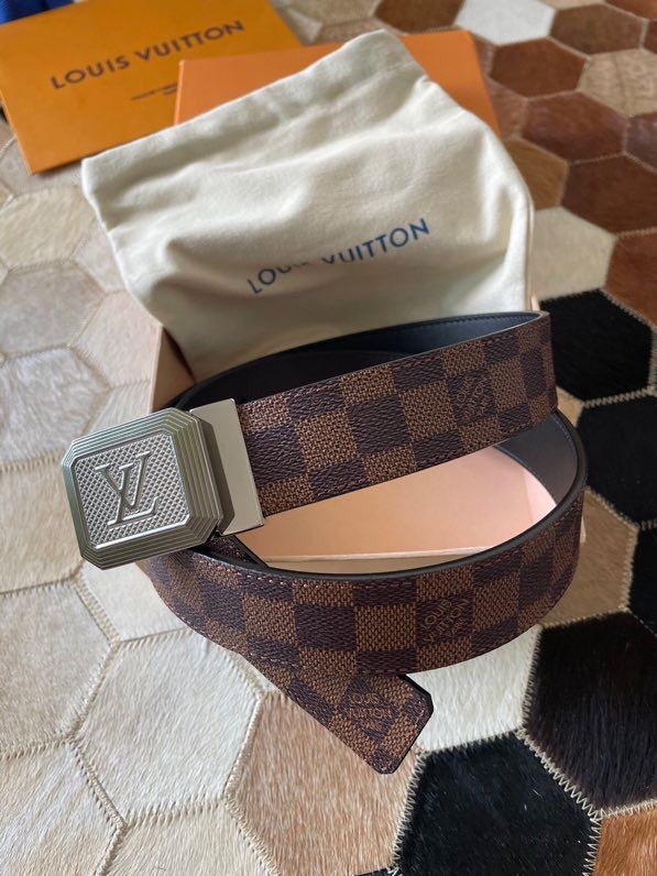 Louis Vuitton Iconic Damier canvas and metal buckle canvas belt collection 35mm