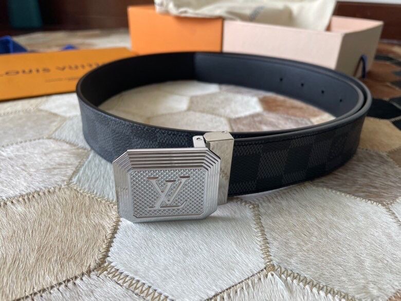 Louis Vuitton Iconic Damier canvas and metal buckle canvas belt collection 35mm