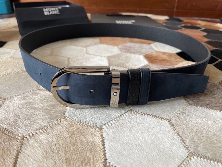 MontBlanc 3.5cm men s belt with metal buckle