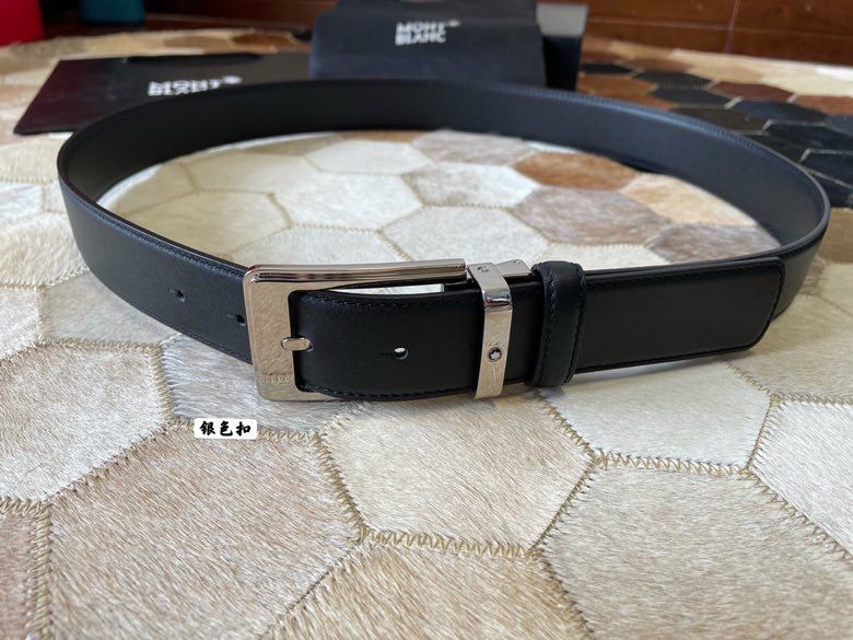 MontBlanc Reversible leather belt with boutique buckle