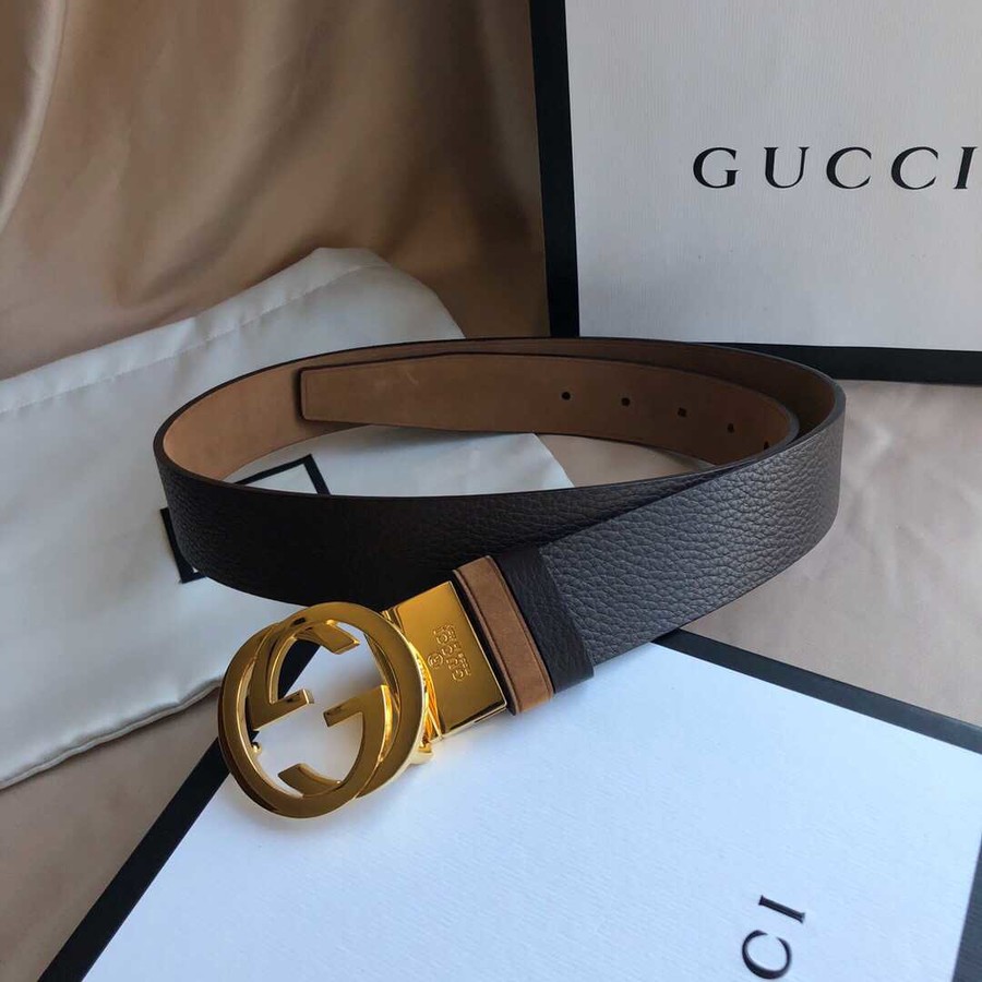 Gucci GG rotating metal buckle Reversible belt 35mm