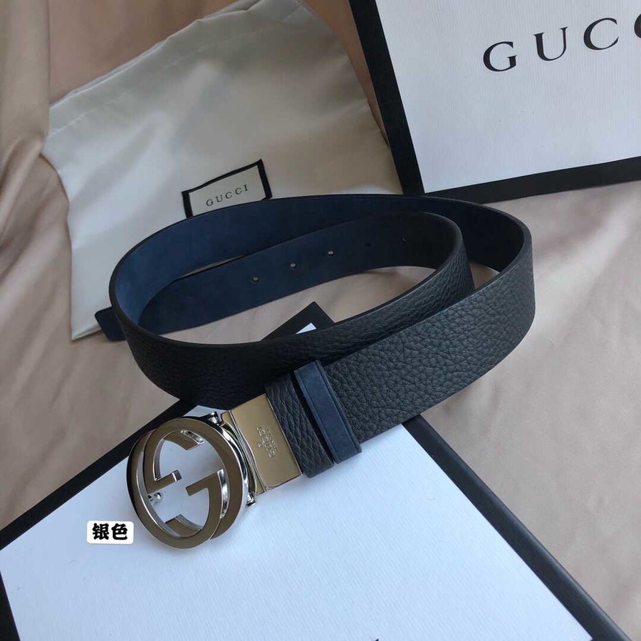 Gucci GG rotating metal buckle Reversible belt 35mm