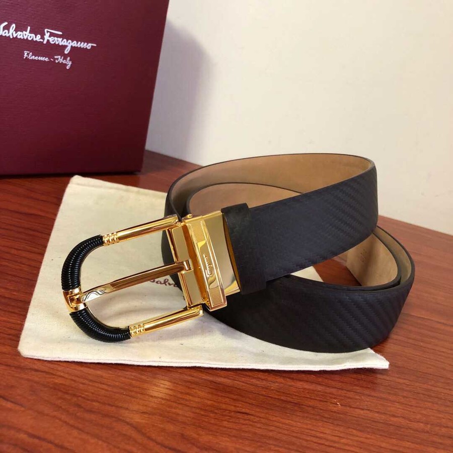 Ferragamo Men s 3.5cm exquisite buckle leather belt