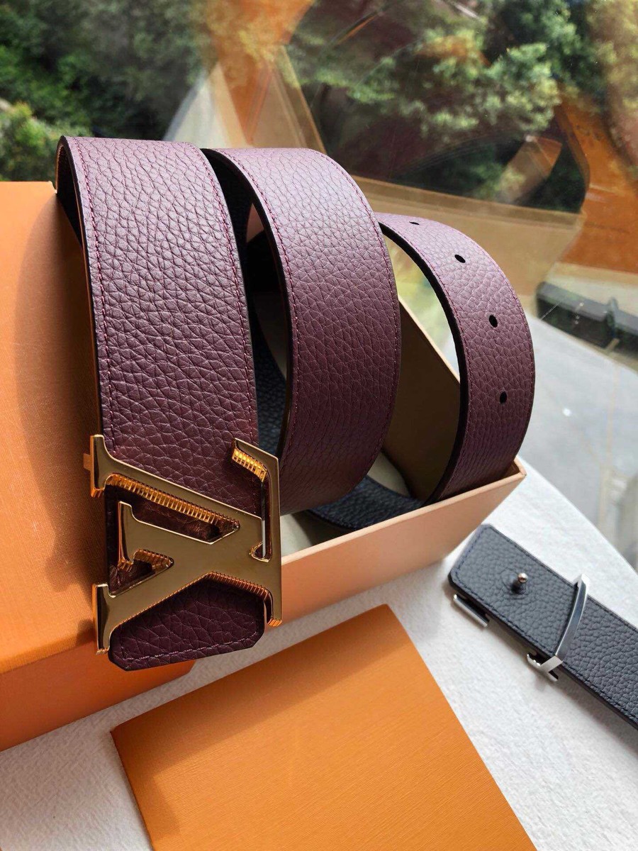 Louis Vuitton Tilt monogram stripe beveled edge metal buckle Reversible 40mm belt