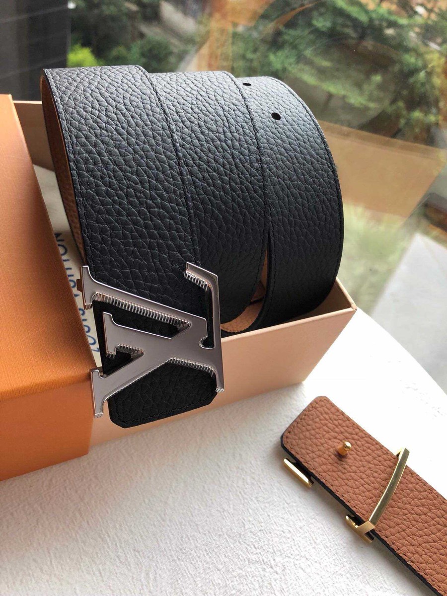 Louis Vuitton Tilt monogram stripe beveled edge metal buckle Reversible 40mm belt