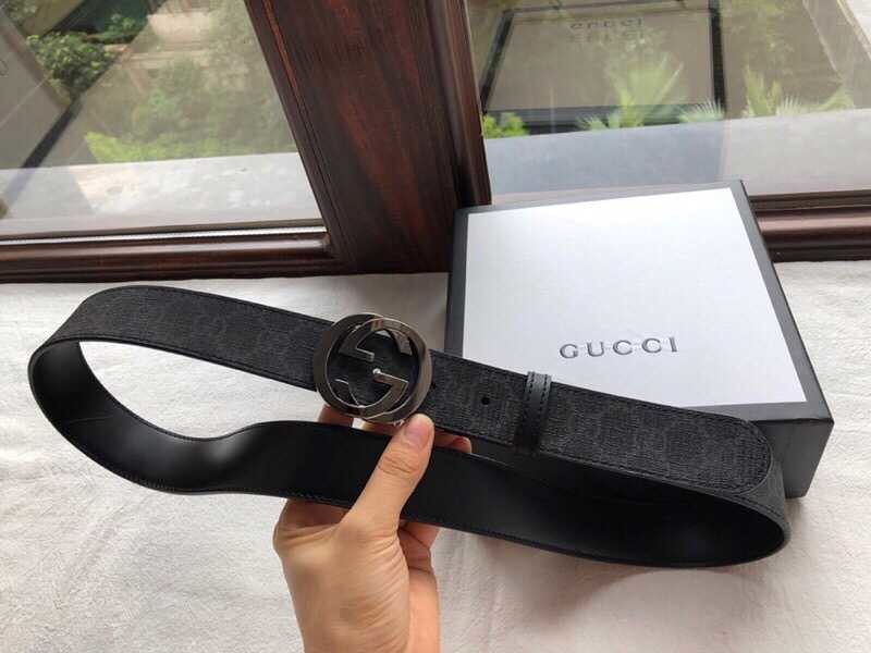 Gucci GG rotating hardware PVC belt 3.5cm