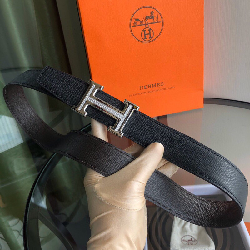 Hermes Stainless steel buckle & Reversible belt 32mm