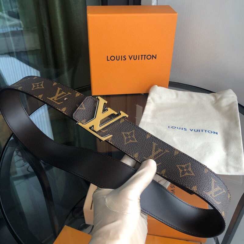 Louis Vuitton Matte trim buckle check/Monogram classic belt