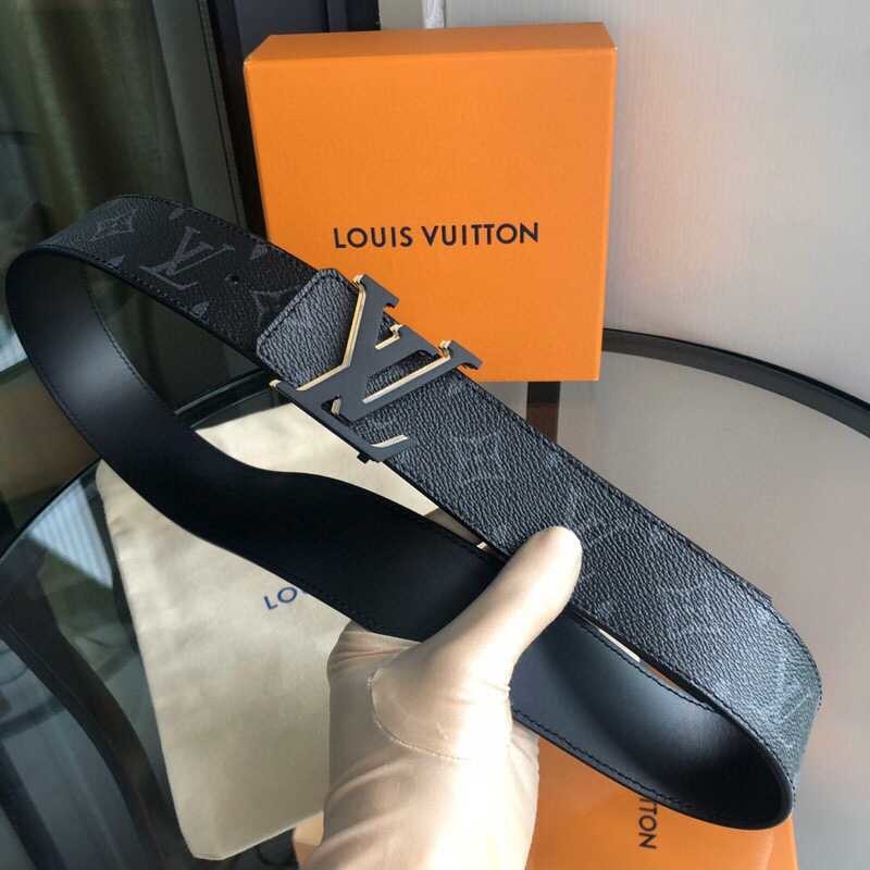 Louis Vuitton Matte trim buckle check/Monogram classic belt