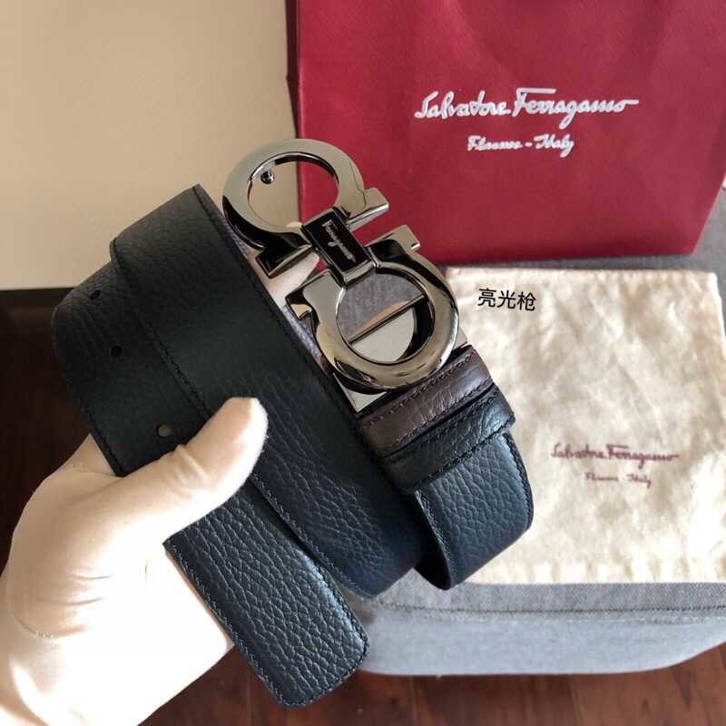 Ferragamo Men s 3.5cm classic metal buckle belt