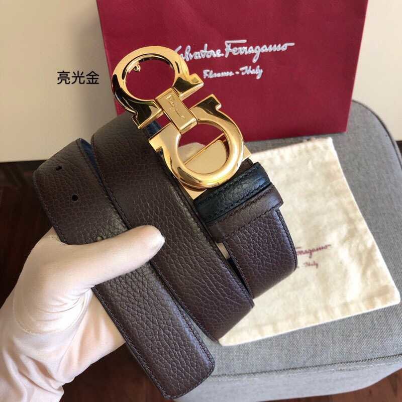 Ferragamo Men s 3.5cm classic metal buckle belt