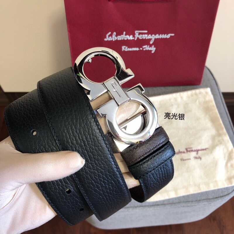 Ferragamo Men s 3.5cm classic metal buckle belt