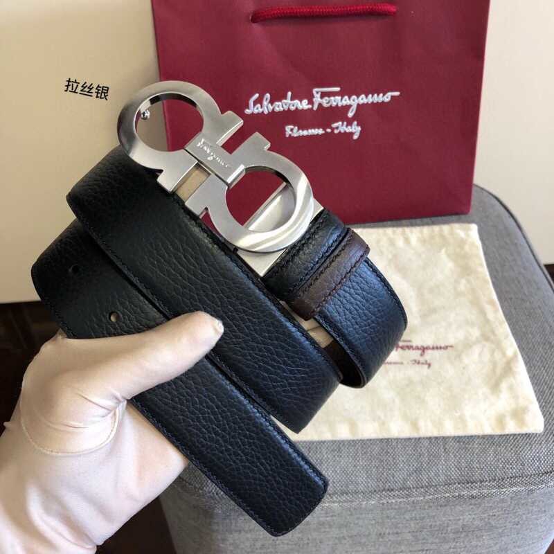 Ferragamo Men s 3.5cm classic metal buckle belt