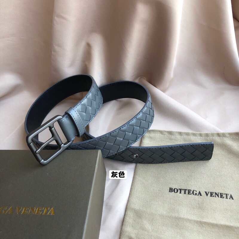 Bottega Veneta Cowhide woven fine leather 3.5cm men s belt