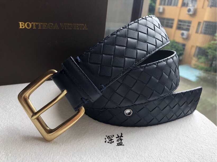 Bottega Veneta 3.8cm retro buckle woven craft men s belt