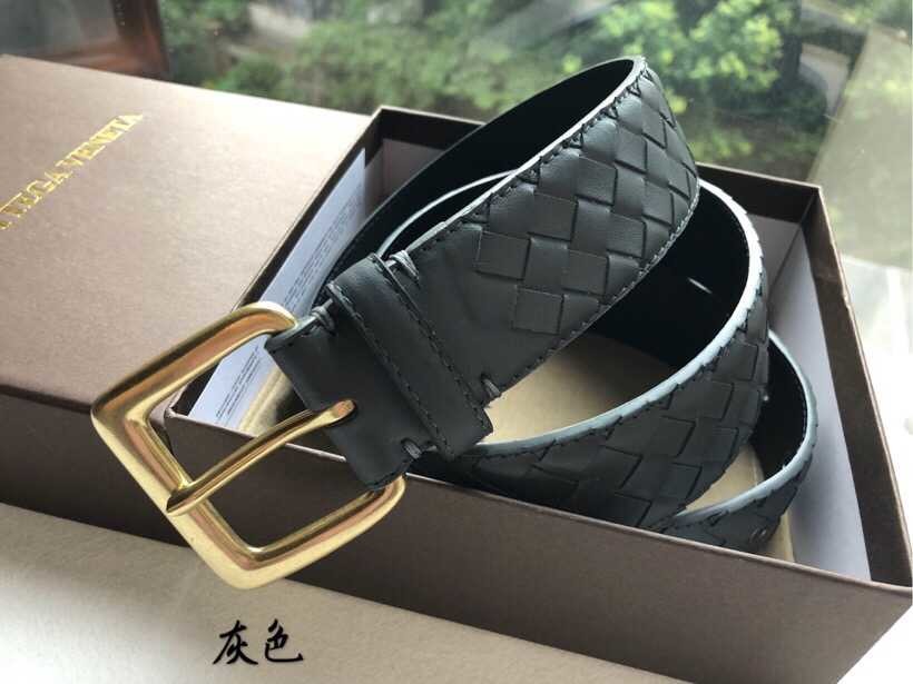 Bottega Veneta 3.8cm retro buckle woven craft men s belt