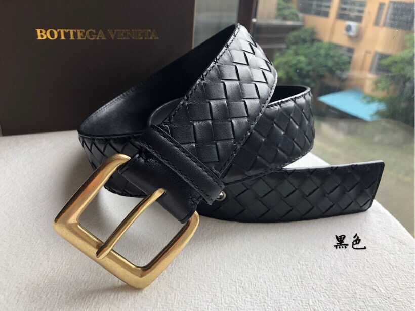 Bottega Veneta 3.8cm retro buckle woven craft men s belt