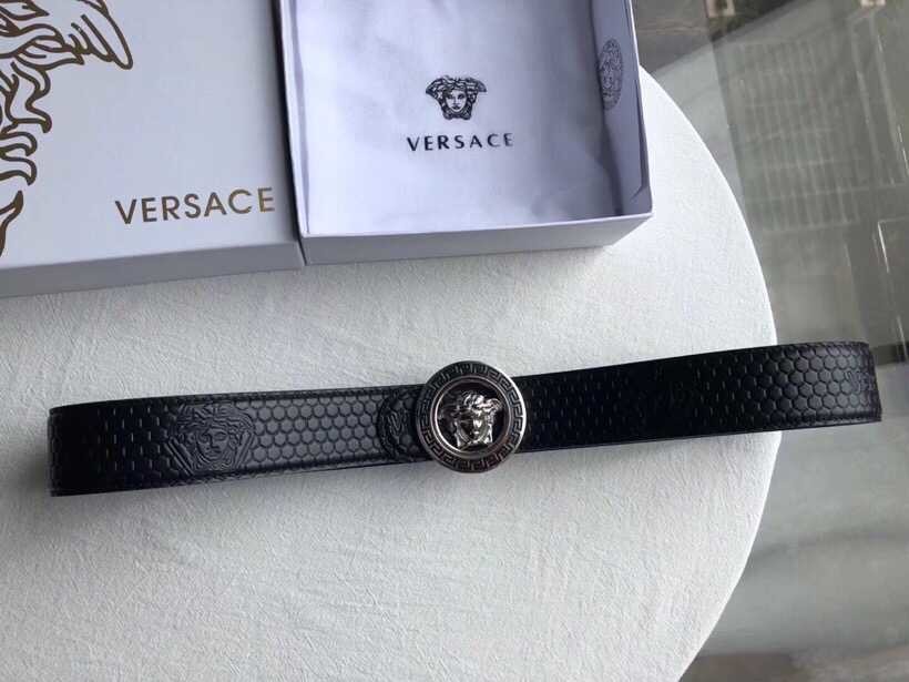Versace Men s cowhide Medusa logo belt 3.8cm