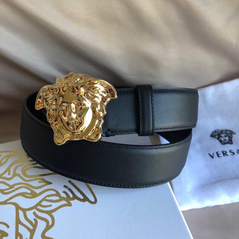 Versace Classic Logo Medusa Reversible Leather Belt 3.8cm
