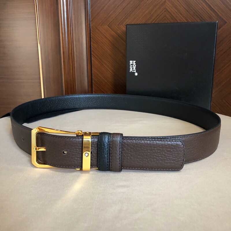 MontBlanc Men s belt width with metal buckle: 3.5cm