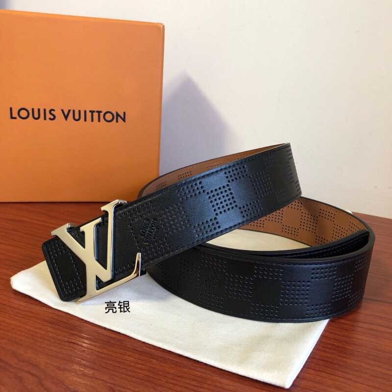 Louis Vuitton 1853 cowhide checkered belt 4.0cm