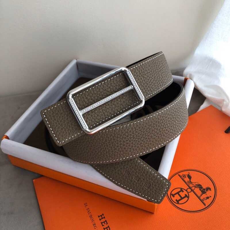 Hermes Reversible classic 38mm belt with stainless steel buckle