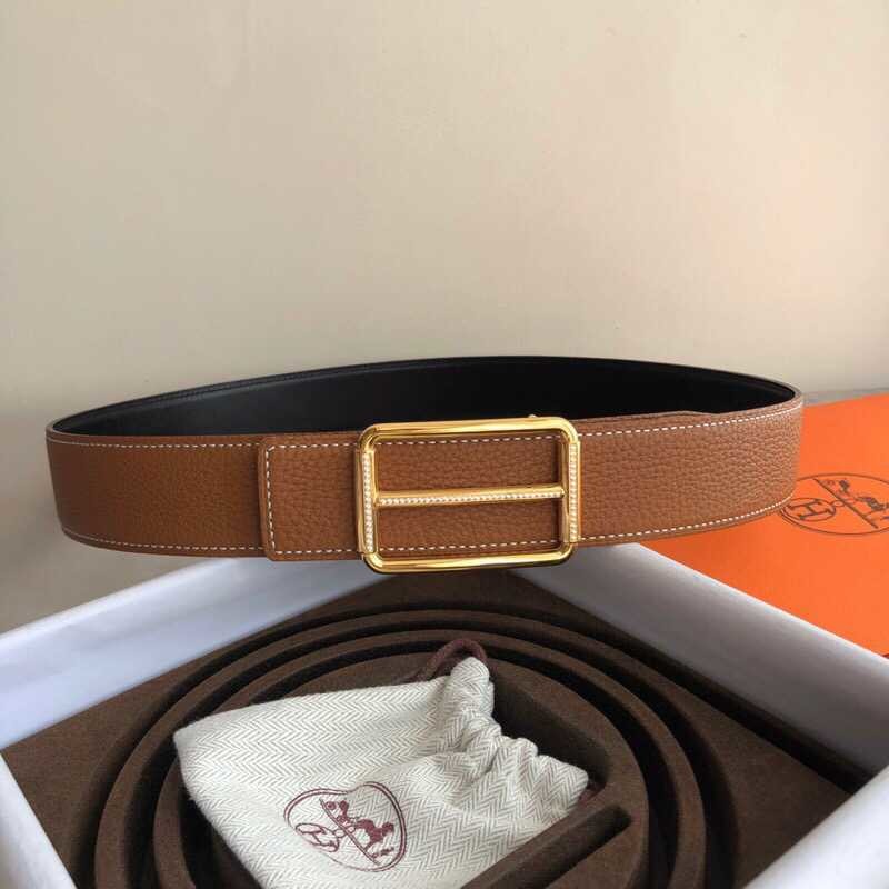 Hermes Reversible classic 38mm belt with stainless steel buckle