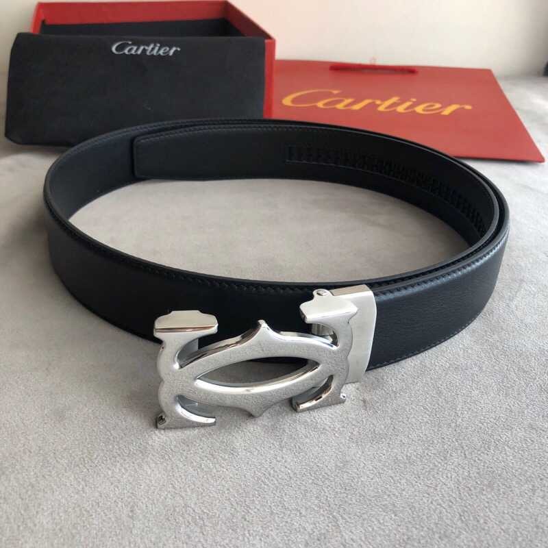 Cartier 3.5cm Reversible leather belt with exquisite automatic buckle