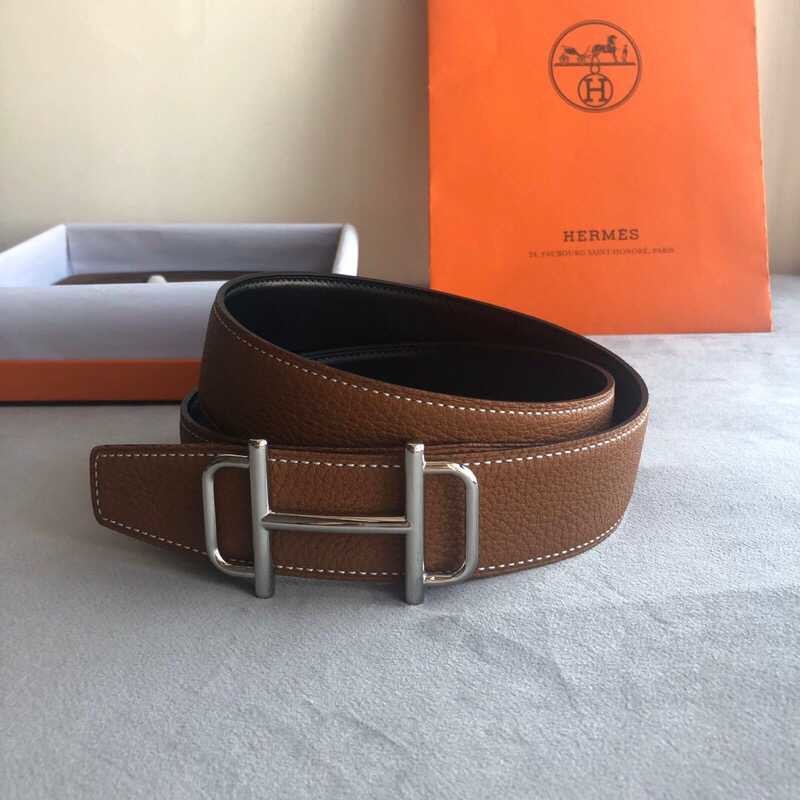 Hermes Royal metal buckle stainless steel men s 3.8cm belt