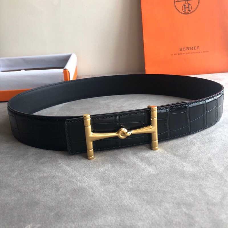 Hermes Hippique belt buckle cowhide belt