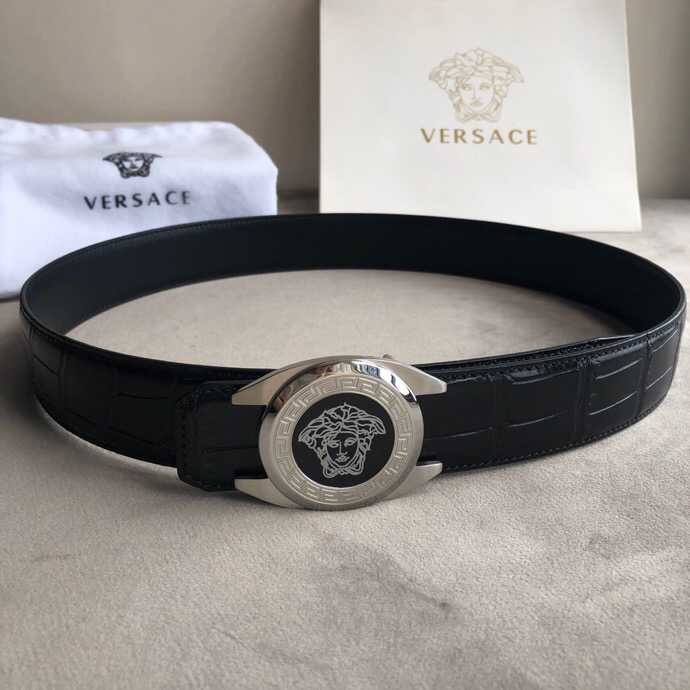 Versace Men s cowhide embossed belt