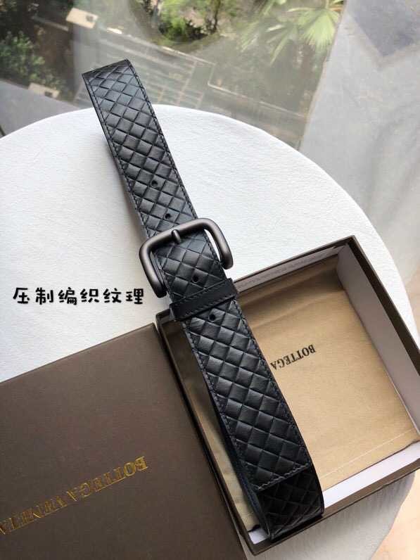 Bottega Veneta Use "embossed woven pattern" classic 3.8cm belt