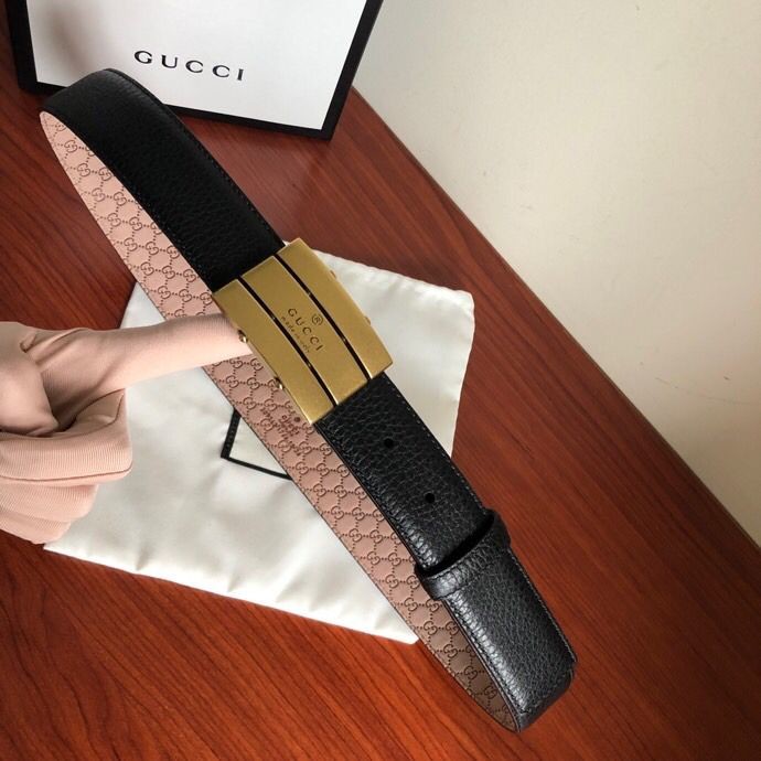 Gucci 3.5cm full leather belt