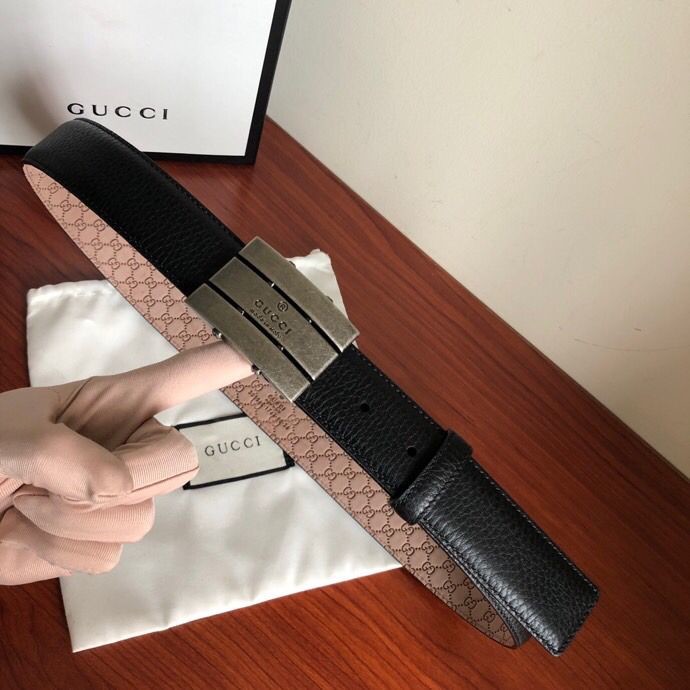 Gucci 3.5cm full leather belt