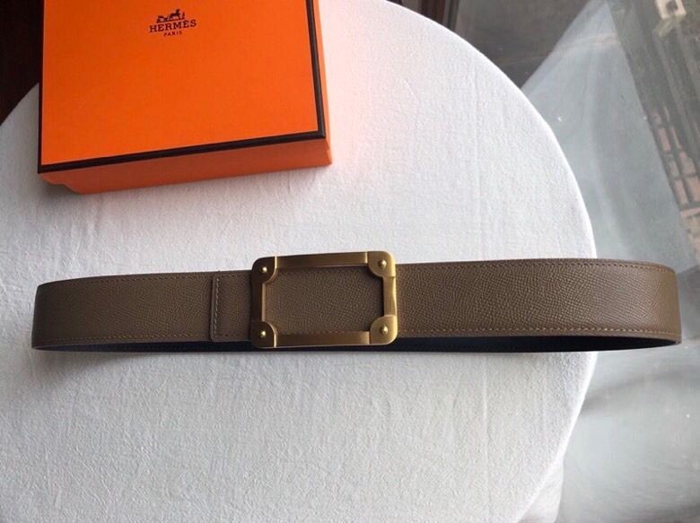 Hermes Royal metal buckle stainless steel leather men s 3.8cm belt