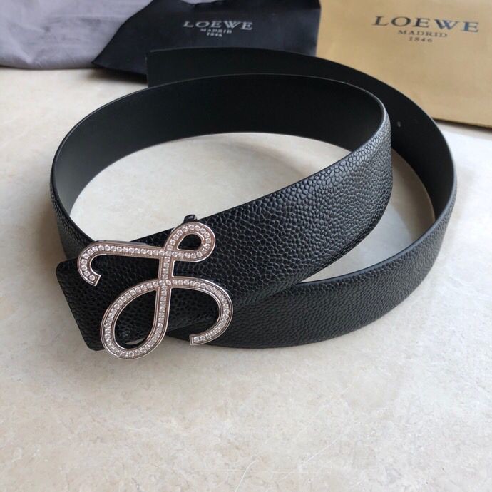 Loewe 3.8cm belt with stainless steel metal buckle