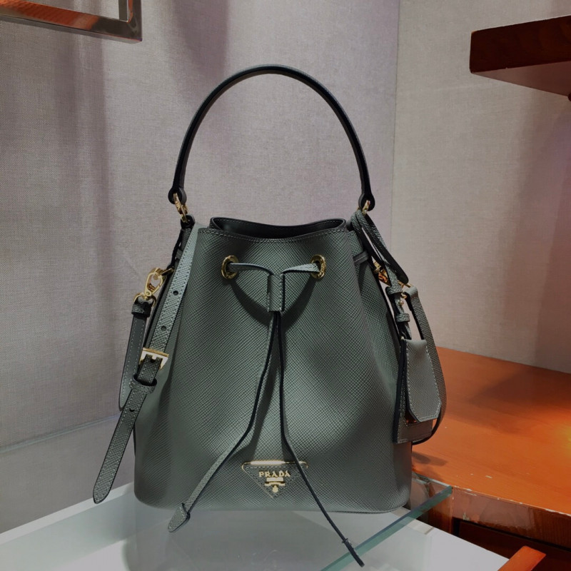 Prada Saffiano Leather Bucket Bag 1BE032