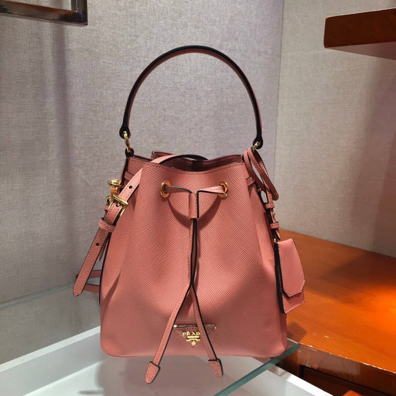 Prada Saffiano Leather Bucket Bag 1BE032