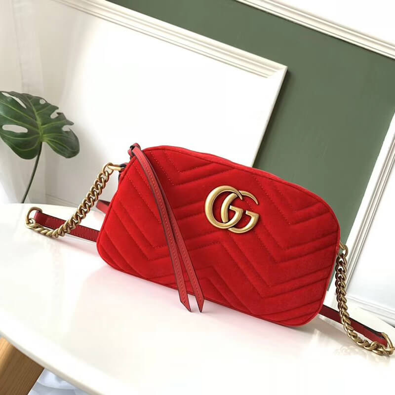 Gucci GG Marmont Velvet Small Shoulder Bag 447632