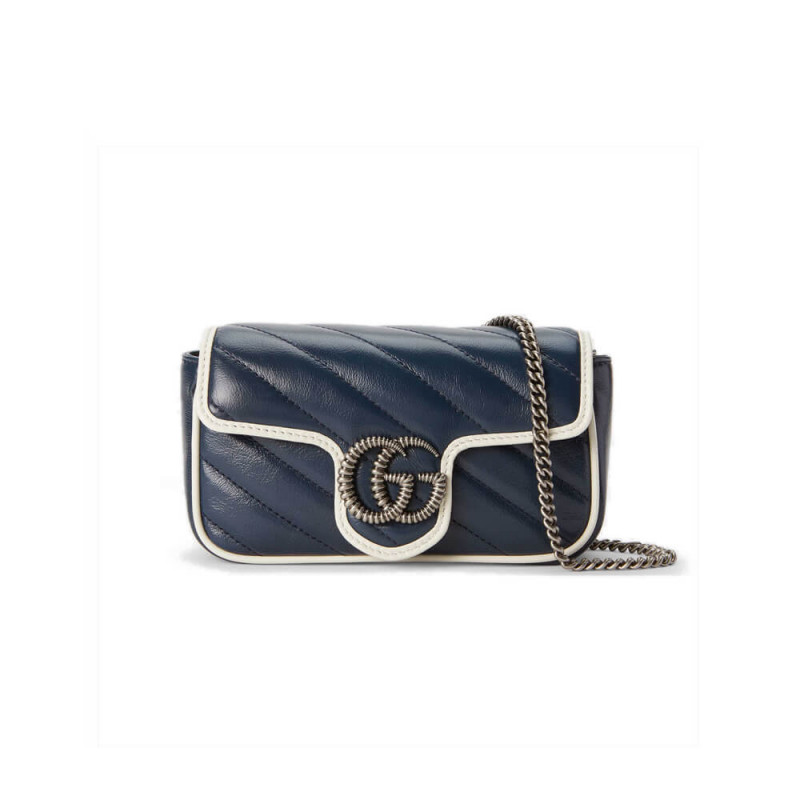 Gucci GG Marmont Super Mini Bag 574969 Blue